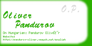 oliver pandurov business card